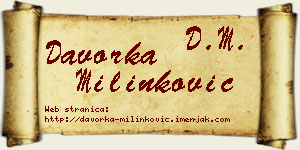 Davorka Milinković vizit kartica